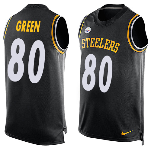 Men's Limited Ladarius Green Nike Jersey Black - #80 Player Name & Number Tank Top NFL Pittsburgh Steelers